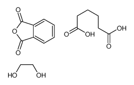 己二酸与1,2-乙二醇和1,3-异苯并呋喃二酮的聚合物结构式