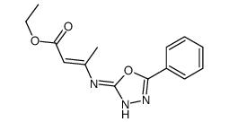 ethyl 3-[(5-phenyl-1,3,4-oxadiazol-2-yl)amino]but-2-enoate Structure