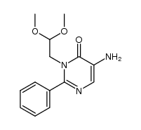 5-amino-1-(2,2-dimethoxyethyl)-6-oxo-2-phenyl-1,6-dihydropyrimidine结构式
