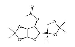 3-O-acetyl-1,2,5,6-di-isopropylidene-α-D-glucofuranose Structure