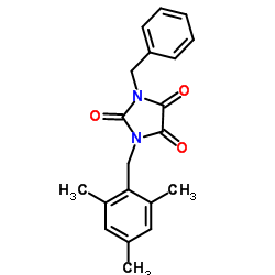 1-Benzyl-3-(mesitylmethyl)-2,4,5-imidazolidinetrione结构式