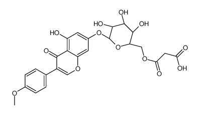 biochanin A 7-O-(6-O-malonyl-β-D-glucoside)结构式