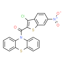 (3-Chloro-6-nitro-1-benzothiophen-2-yl)(10H-phenothiazin-10-yl)methanone结构式