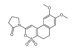 1-(8,9-dimethoxy-4,4-dioxo-5,6-dihydro-4H-4λ6-naphtho[2,1-c][1,2]oxathiin-2-yl)-pyrrolidin-2-one结构式