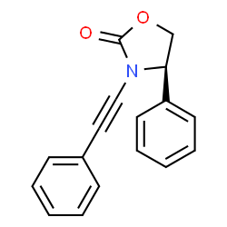 (R)-4-苯基-3-(苯基乙炔基)恶唑烷丁-2-酮结构式