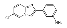 3-(6-氯咪唑并[1,2-a]-2-吡啶)-苯胺结构式