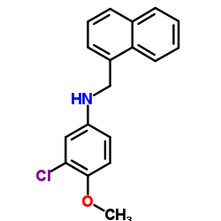 3-Chloro-4-methoxy-N-(1-naphthylmethyl)aniline Structure