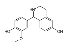 1-(4-hydroxy-3-methoxyphenyl)-1,2,3,4-tetrahydroisoquinolin-6-ol结构式