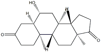 6β-Hydroxy-5β-androstane-3,17-dione结构式