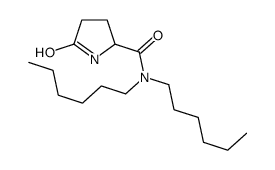 N,N-dihexyl-5-oxopyrrolidine-2-carboxamide structure