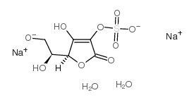 二钠-L-抗坏血酸-2-硫酸酯结构式