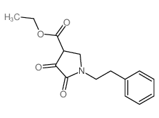ethyl 4,5-dioxo-1-phenethyl-pyrrolidine-3-carboxylate结构式