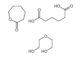 己二酸与2-氧杂环庚酮和2,2-氧化二乙醇的聚合物结构式