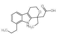 Pyrano[3,4-b]indole-1-acetic acid, 1-ethyl-1,3,4,9-tetrahydro-8-propyl- structure