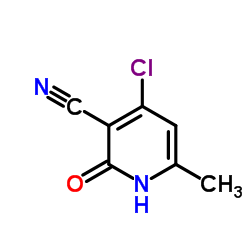 4-氯-6-甲基-2-氧代-1,2-二氢吡啶-3-甲腈结构式