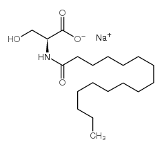 Sodium N-palmitoyl-L-serinate Structure