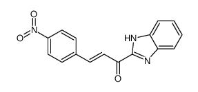 1-(1H-benzimidazol-2-yl)-3-(4-nitrophenyl)prop-2-en-1-one结构式