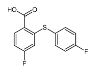 4-fluoro-2-(4-fluorophenyl)sulfanylbenzoic acid结构式