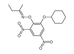 Butan-2-one O-(2-cyclohexyloxy-4,6-dinitro-phenyl)-oxime Structure