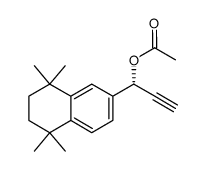 (R)-1-(5,5,8,8-tetramethyl-5,6,7,8-tetrahydronaphthalen-2-yl)prop-2-yn-1-yl acetate结构式