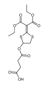 4-[[2-(1,3-diethoxy-1,3-dioxopropan-2-ylidene)-1,3-dithiolan-4-yl]oxy]-4-oxobutanoic acid Structure