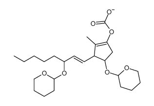 [2-methyl-4-(oxan-2-yloxy)-3-[3-(oxan-2-yloxy)oct-1-enyl]cyclopenten-1-yl] carbonate结构式