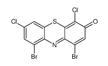 1,9-dibromo-4,7-dichlorophenothiazin-3-one结构式