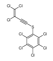1,2,3,4,5-pentachloro-6-(3,4,4-trichlorobut-3-en-1-ynylsulfanyl)benzene结构式