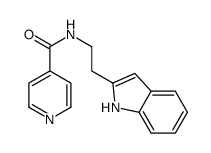 N-[2-(1H-indol-2-yl)ethyl]pyridine-4-carboxamide结构式