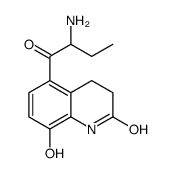5-(2-aminobutanoyl)-8-hydroxy-3,4-dihydro-1H-quinolin-2-one结构式