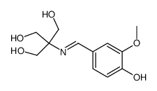 2-{[1-(4-Hydroxy-3-methoxy-phenyl)-meth-(E)-ylidene]-amino}-2-hydroxymethyl-propane-1,3-diol结构式