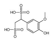 1-(4-hydroxy-3-methoxyphenyl)ethane-1,2-disulfonic acid Structure