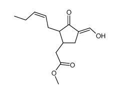 4-(Hydroxymethylene)-3-oxo-2-(2-pentenyl)cyclopentane-1-acetic acid methyl ester Structure