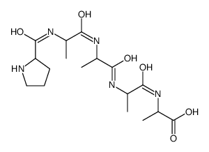 (2S)-2-[[(2S)-2-[[(2S)-2-[[(2S)-2-[[(2R)-pyrrolidine-2-carbonyl]amino]propanoyl]amino]propanoyl]amino]propanoyl]amino]propanoic acid Structure