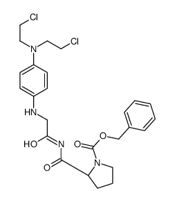 benzyl (2S)-2-[[2-[4-[bis(2-chloroethyl)amino]anilino]acetyl]carbamoyl]pyrrolidine-1-carboxylate Structure