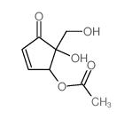 [5-hydroxy-5-(hydroxymethyl)-4-oxo-1-cyclopent-2-enyl] acetate结构式