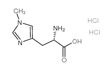 (S)-2-氨基-3-(1-甲基-1H-咪唑-4-基)-丙酸双盐酸盐结构式