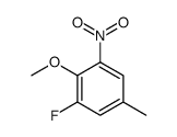 1-氟-2-甲氧基-5-甲基-3-硝基苯结构式