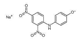 Sodium 4-[(2,4-dinitrophenyl)amino]phenolate structure