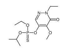 5-[ethoxy(propan-2-yloxy)phosphinothioyl]oxy-2-ethyl-4-methoxypyridazin-3-one结构式