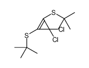 1,2-bis(tert-butylsulfanyl)-3,3-dichlorocyclopropene Structure