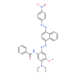 N-[5-(Diethylamino)-4-methoxy-2-[[4-[(4-nitrophenyl)azo]-1-naphthalenyl]azo]phenyl]benzamide结构式