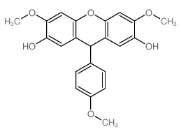3,6-dimethoxy-9-(4-methoxyphenyl)-9H-xanthene-2,7-diol结构式
