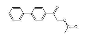 p-Phenylphenacyl [1-13C]Acetate Structure