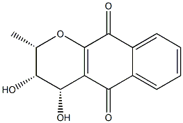 (2S)-3,4-Dihydro-3β,4β-dihydroxy-2β-methyl-2H-naphtho[2,3-b]pyran-5,10-dione结构式
