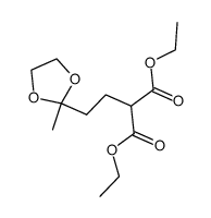 [2-(2-Methyl-1,3-dioxolan-2-yl)ethyl]-Malonic Acid Diethyl Ester Structure