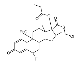 [(6S,8S,9R,10S,11S,13S,14S,16R,17R)-17-(chloromethylsulfanylcarbonyl)-6,9-difluoro-11-hydroxy-10,13,16-trimethyl-3-oxo-6,7,8,11,12,14,15,16-octahydrocyclopenta[a]phenanthren-17-yl] propanoate Structure