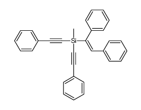 1,2-diphenylethenyl-methyl-bis(2-phenylethynyl)silane Structure