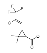 3-((Z)-2-氯-3,3,3-三氟-1-丙烯基)-2,2-二甲基环丙羧酸甲酯结构式