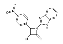 1-(1H-benzimidazol-2-yl)-3-chloro-4-(4-nitrophenyl)azetidin-2-one Structure